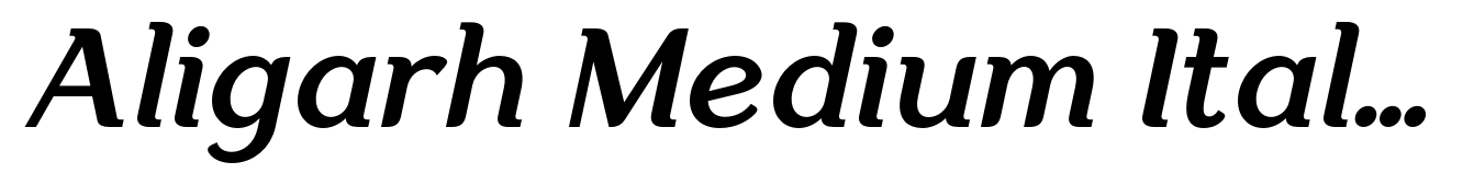 Aligarh Medium Italic
